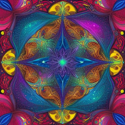 Sparkling Beaker: Abstract Expressionism in Digital Art