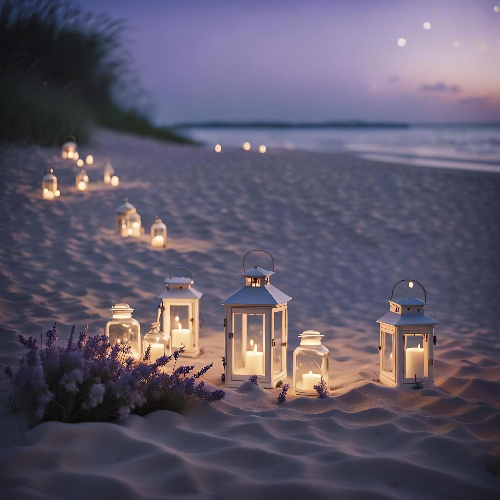 Dreamy Beach Picnic at Sunset