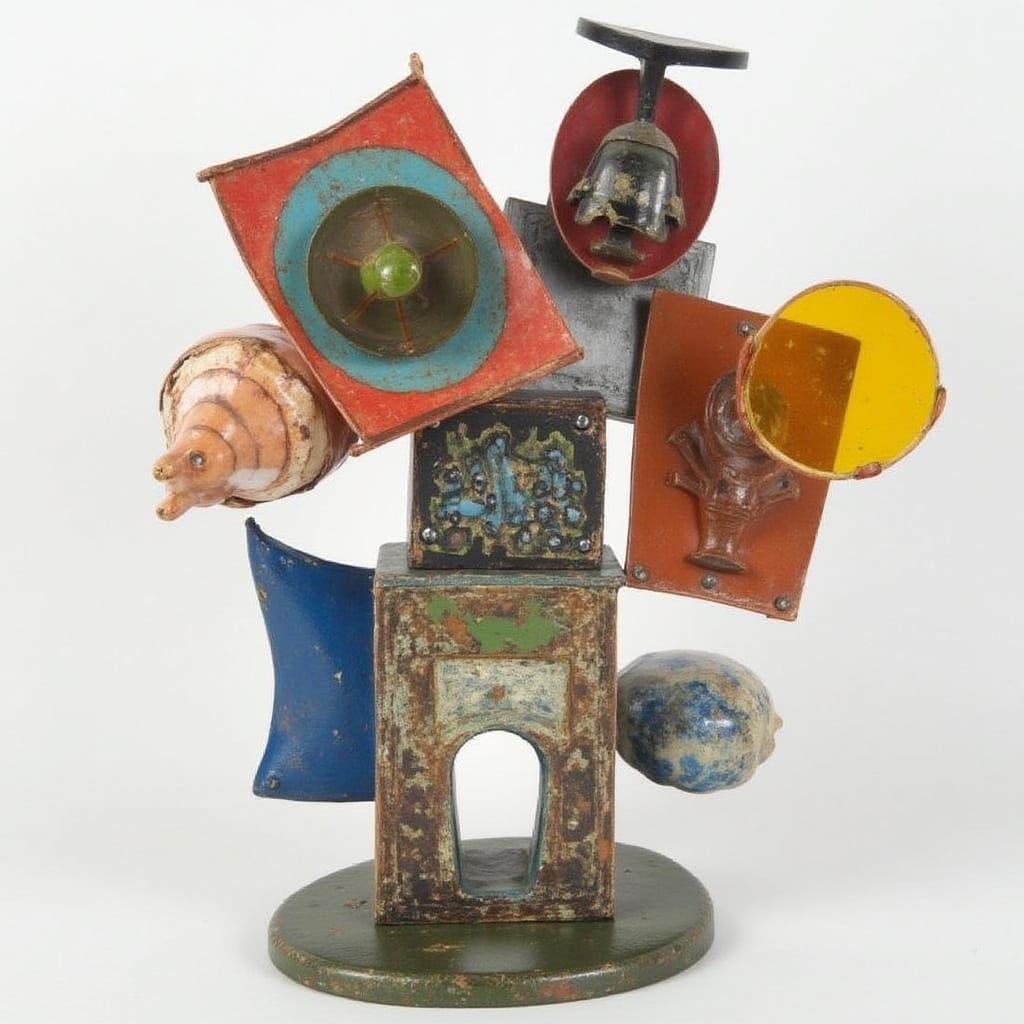 Kinetic Metal Sculpture by Jean Tinguely