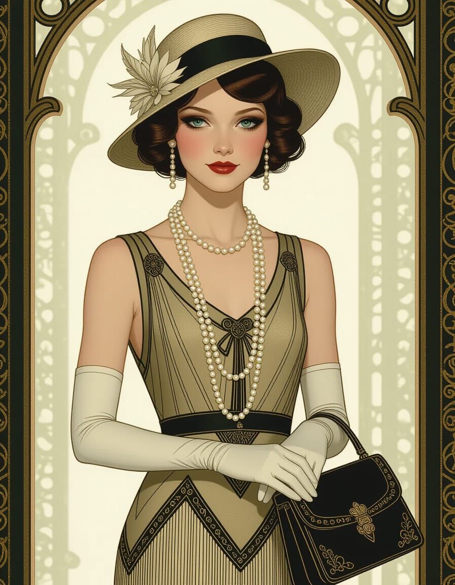 Elegant Elf in 1920s Flapper Attire