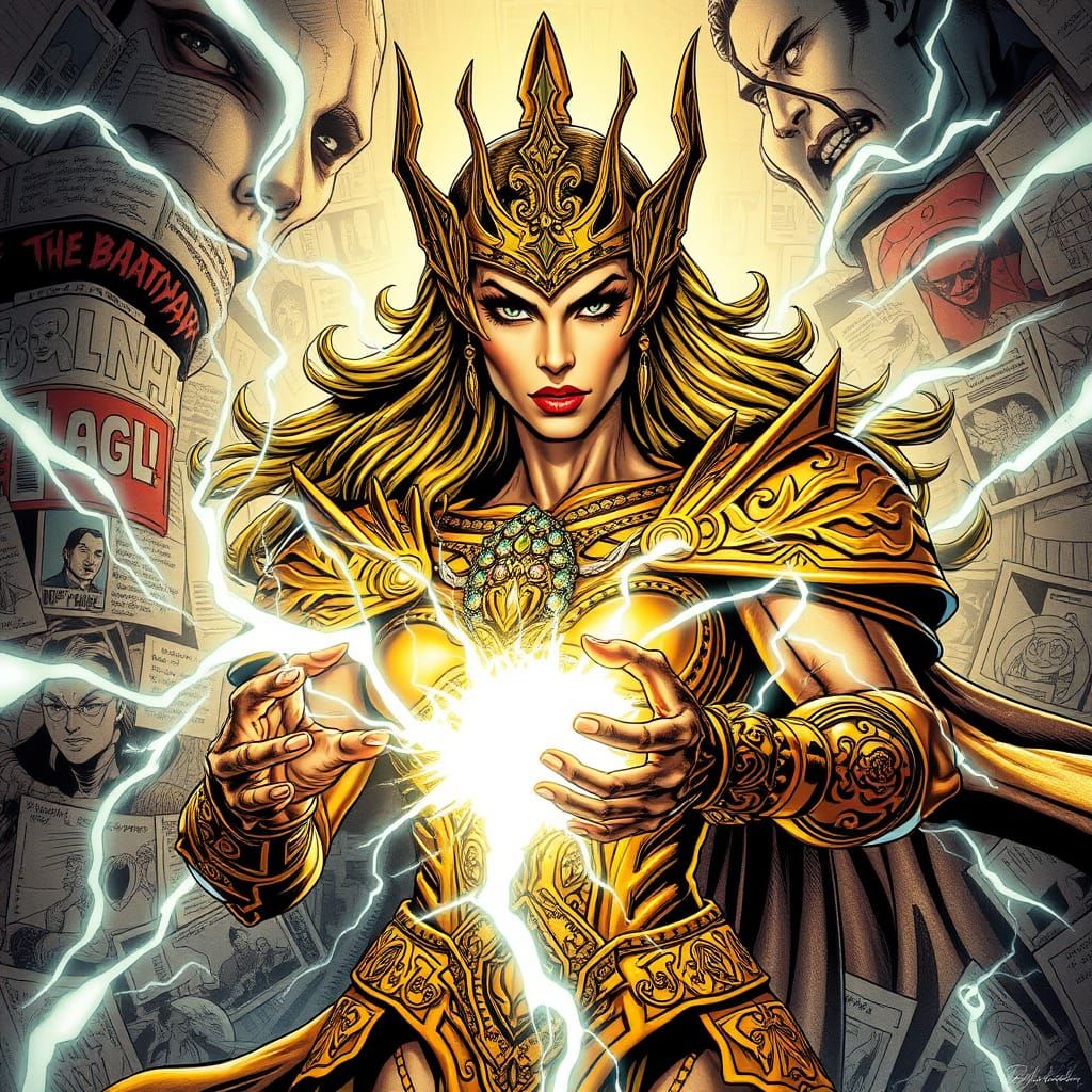 Goddess Emerges from Comic Book Vortex