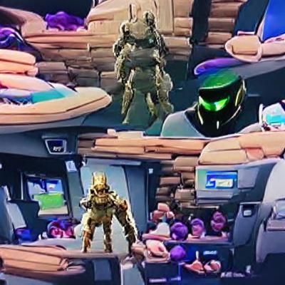 Gaming Icons Crossover: Among Us, Fortnite, Halo