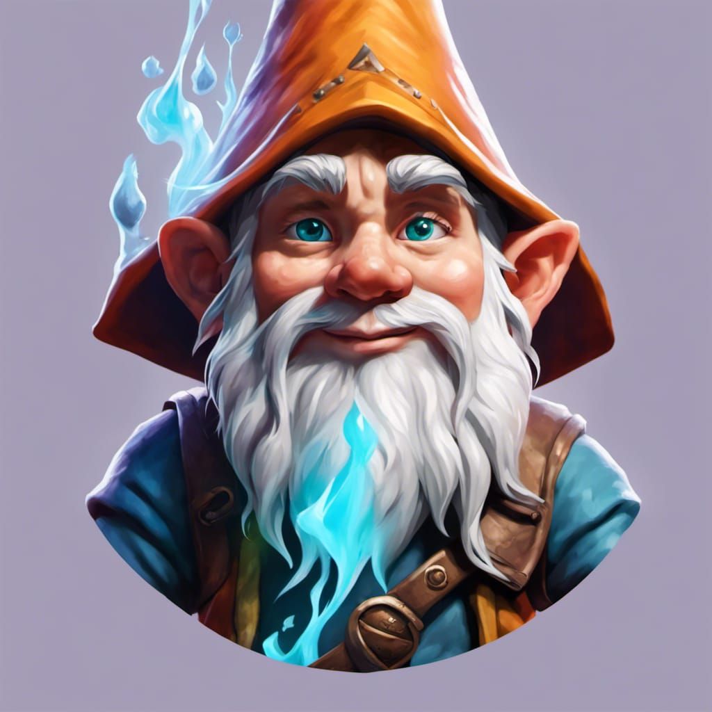 Gnome Wizard Adventurer Casting Magic Spell