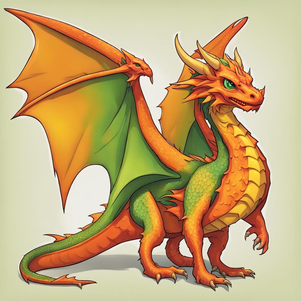 European Dragon with Mismatched Eyes