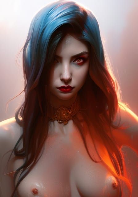Intricate Portrait of a Demon Girl in Unreal Engine