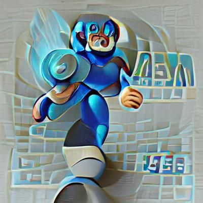 Mega Man Digital Art: Iconic Blue Bomber