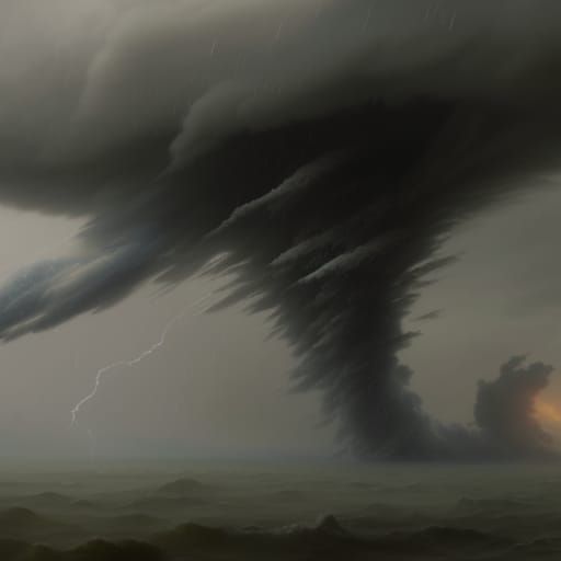 Epic Hyperrealistic Tornado in Anime CGI Style