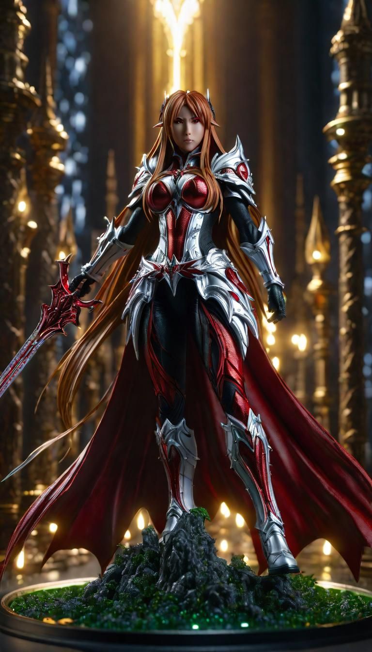 Asuna as Spawn in McFarlane Comic Style