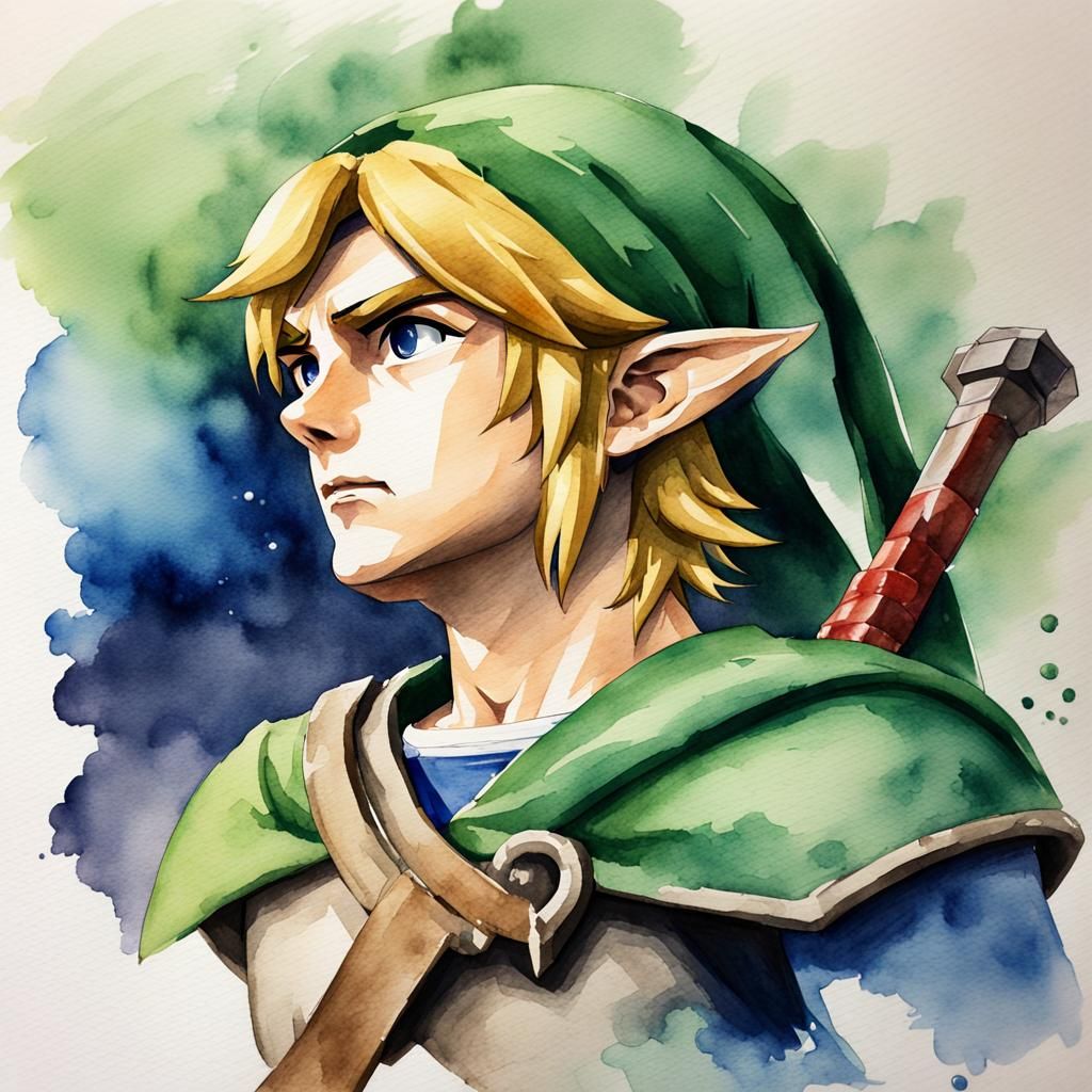 Stoic Warrior in Watercolor