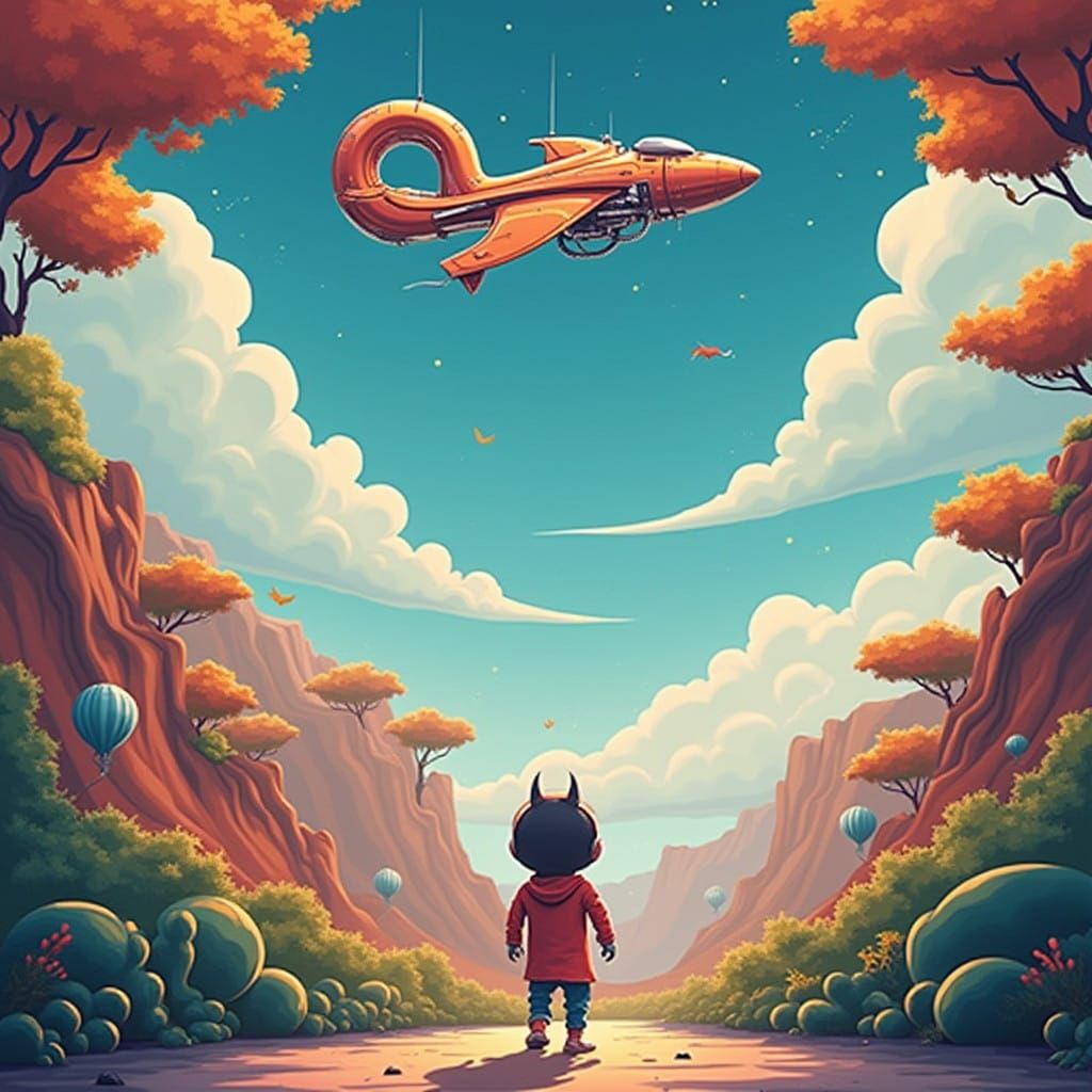 Futuristic Metallic Serpent in Space Age Style