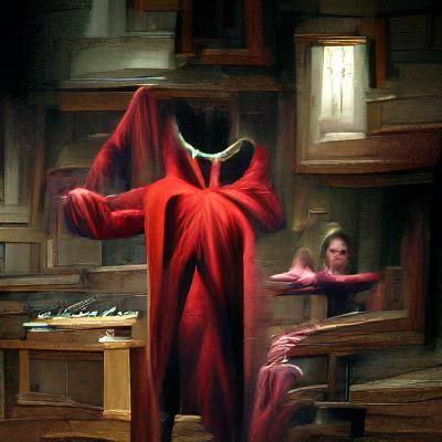Sinister Figure in Red Robe Points