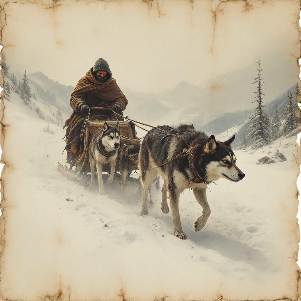 Surreal Dogsledding in Snowy Mountains
