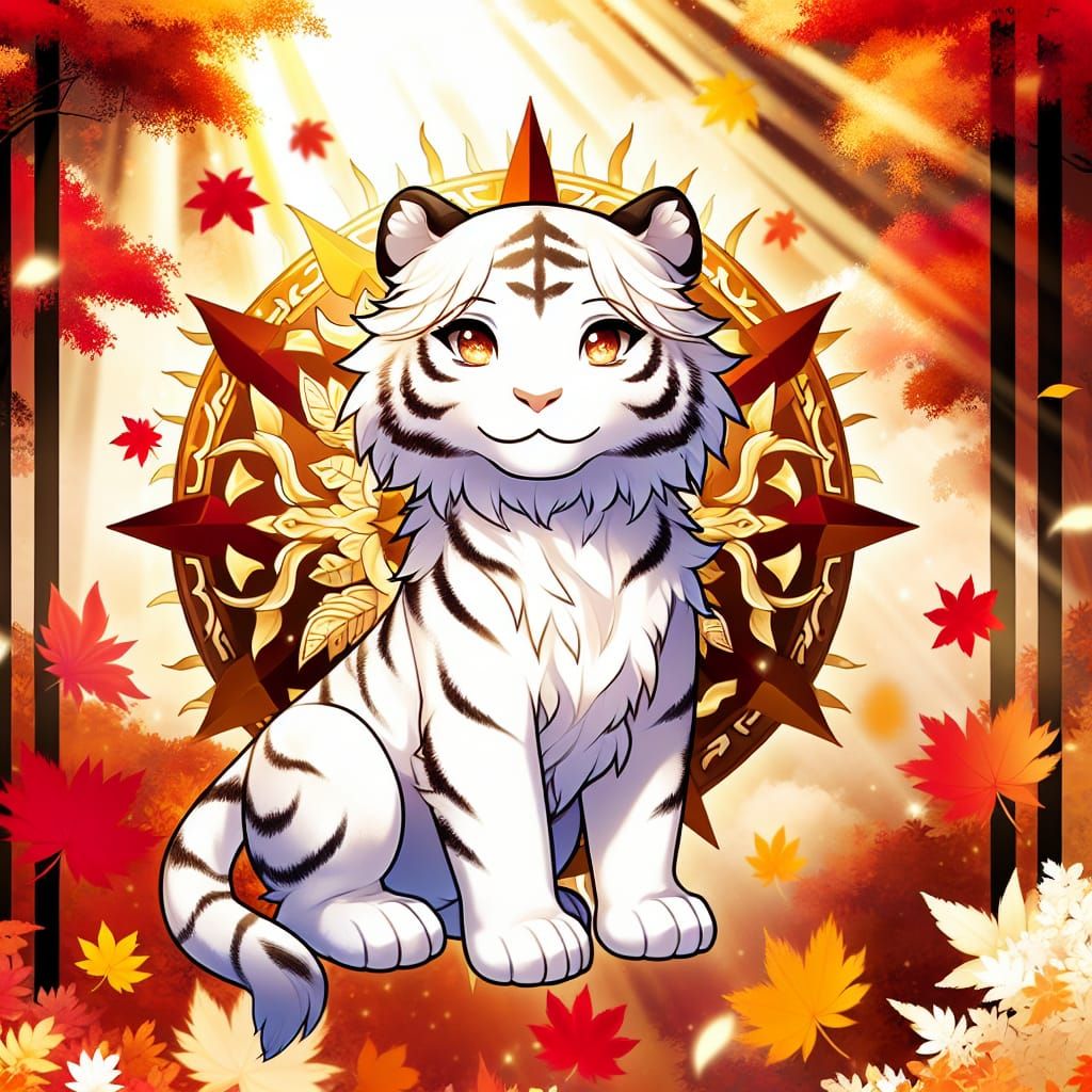 Chibi White Tiger (mythology), a white tiger which symbolise...