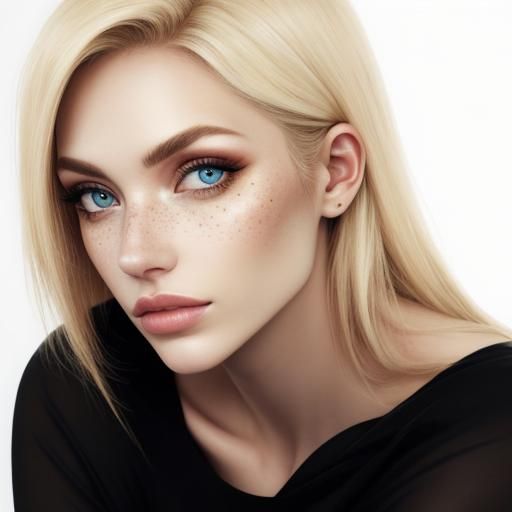 AI Portrait: Slim Blonde Girl