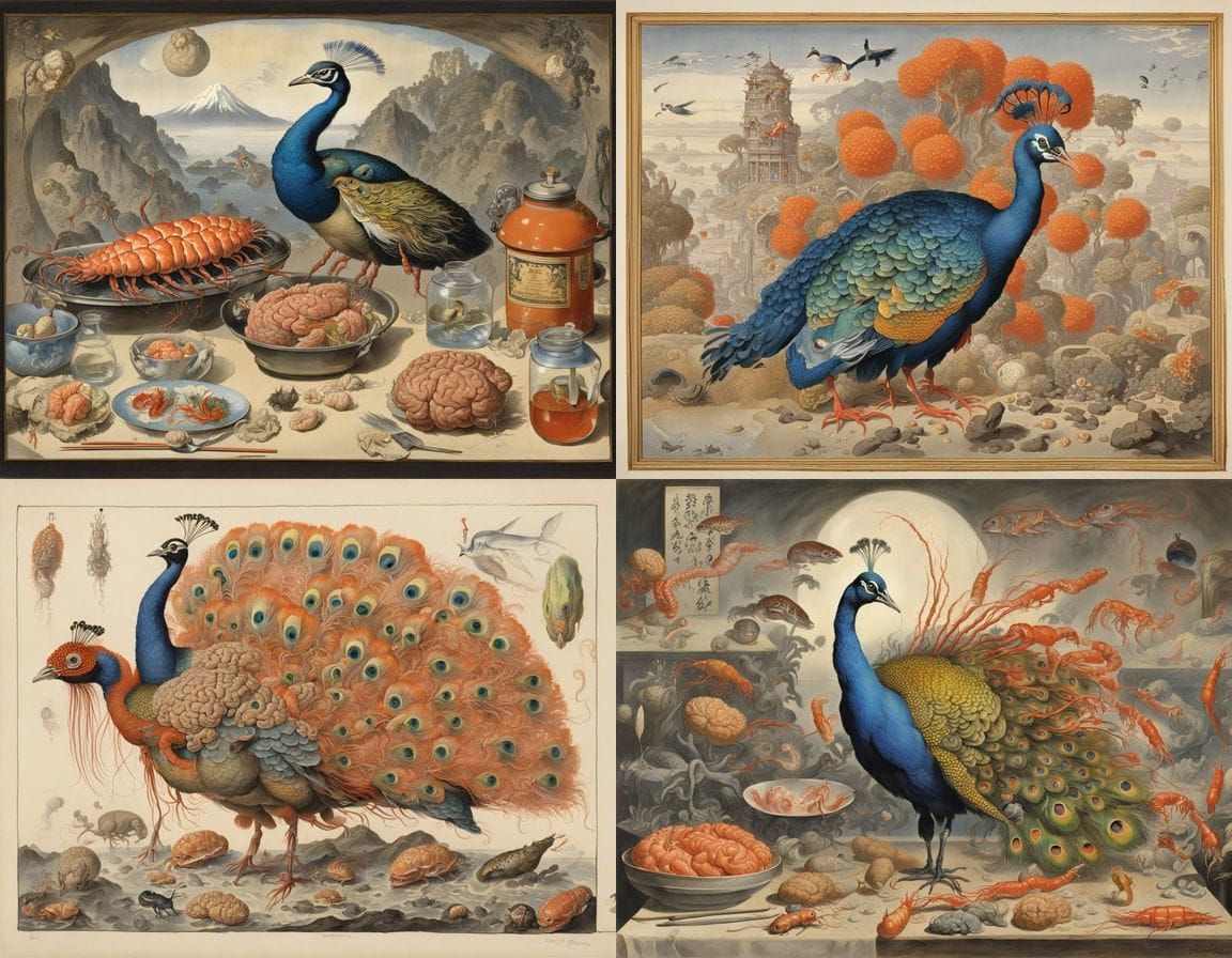 Surreal Biological Experiment Disaster in Expressionist Styl...