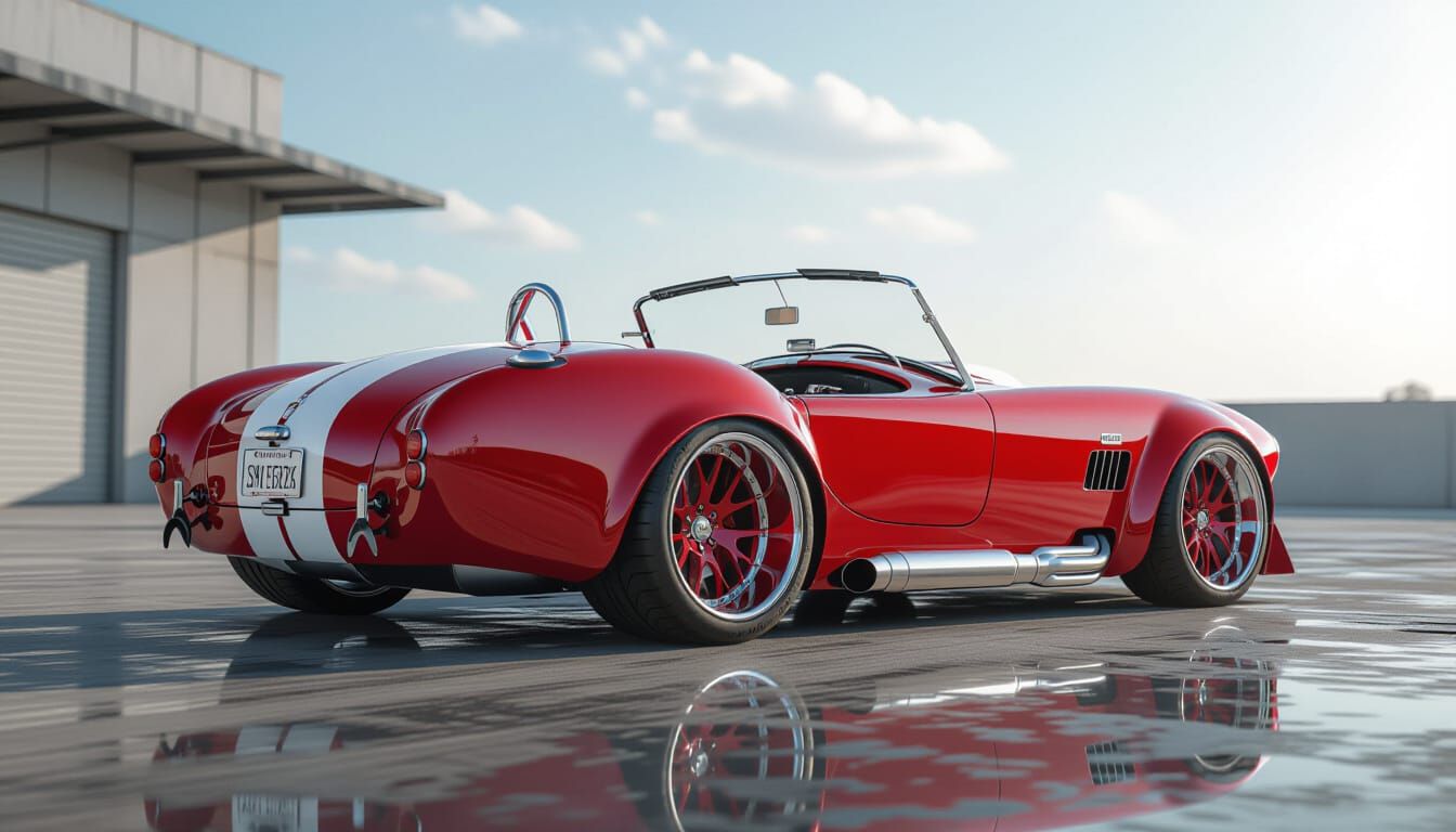 Custom Red AC Cobra Photograph