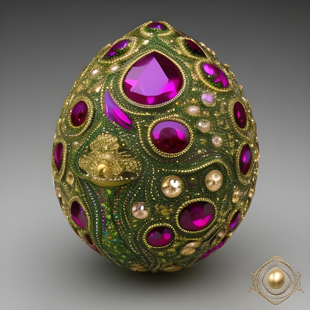 Fabergé Egg with Gold, Emeralds and Diamonds