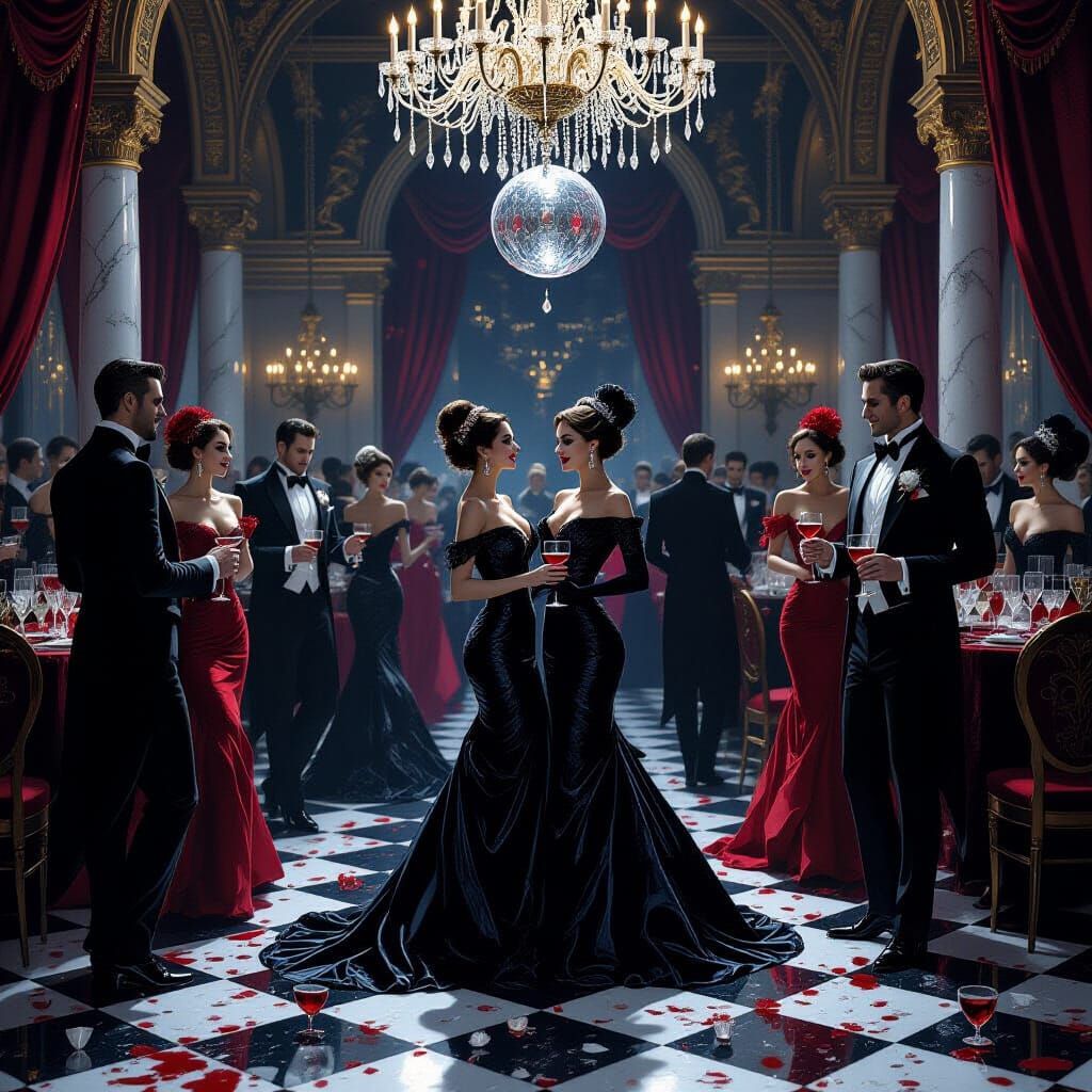 Vampires Dance at Gothic Masquerade Ball