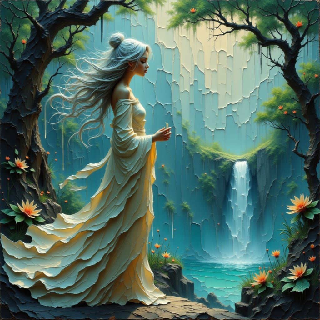 Elven Serenity: Hidden Valley with Bioluminescent Forest