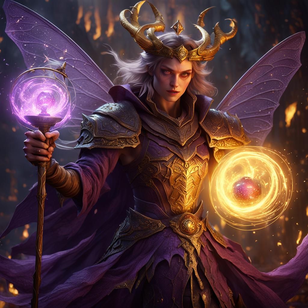 Evil Fairy Destroys Kingdom: Dark Fantasy Art