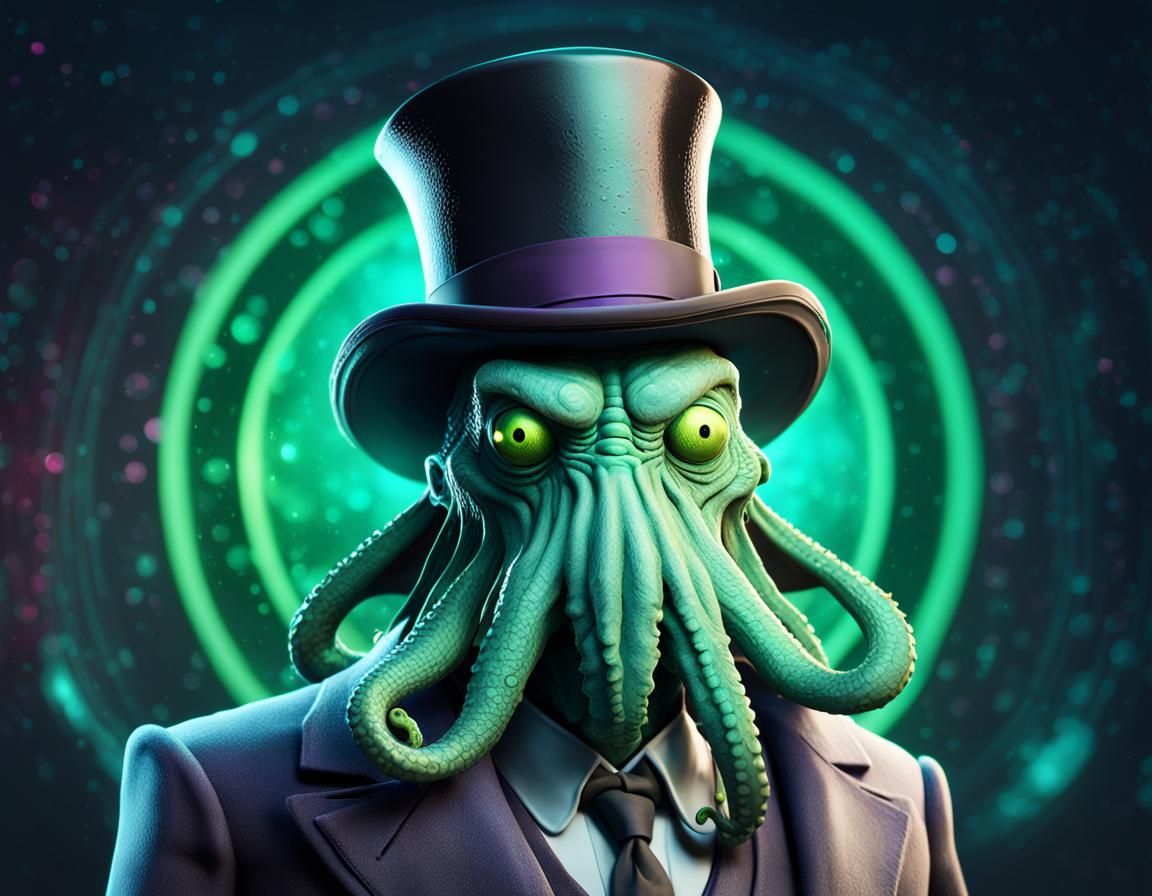 Cthulhu in Space: 3D Digital Art