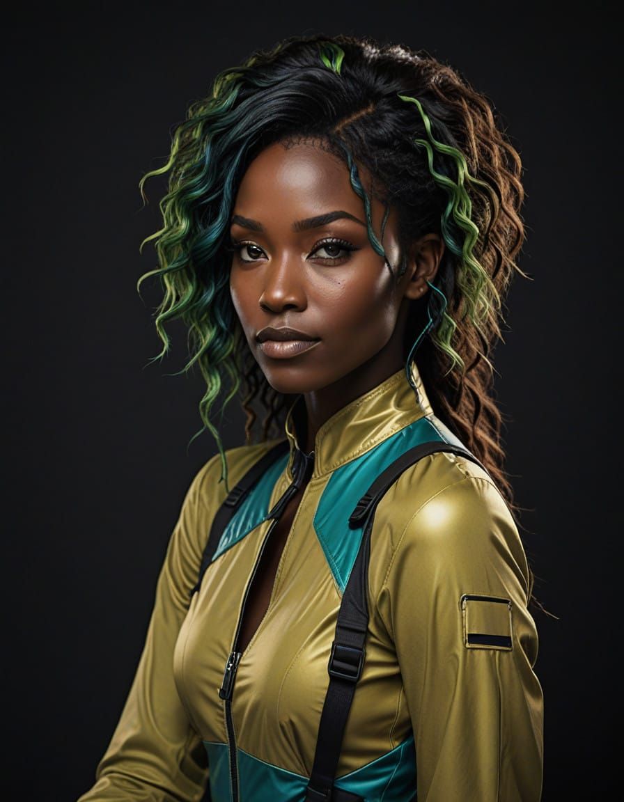 Futuristic Racing Pilot with Iridescent Wings