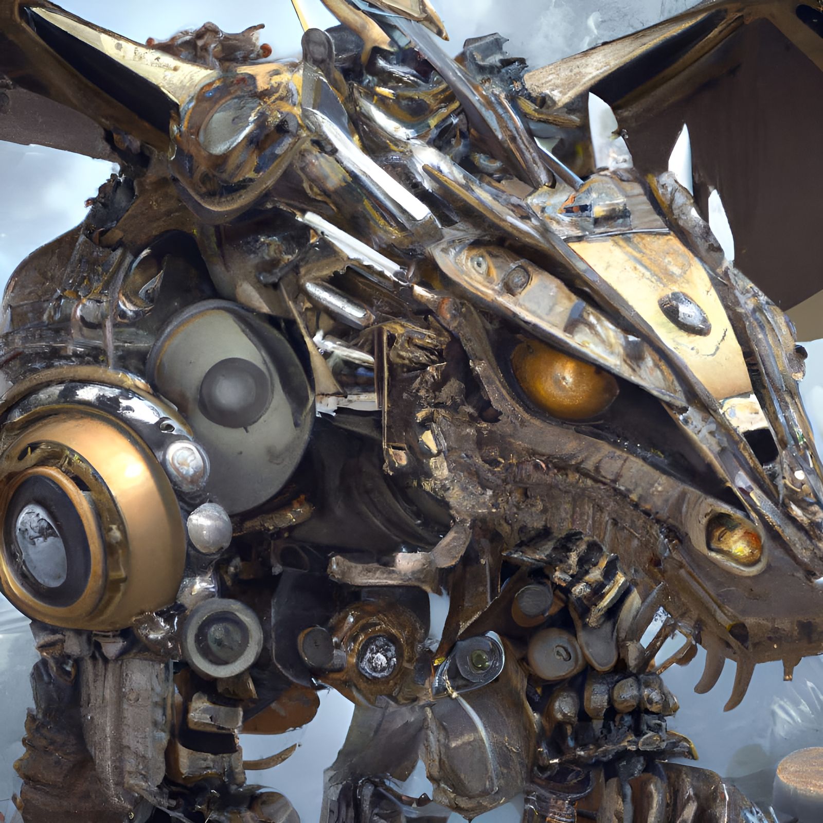Steampunk Mecha Dragon in Photorealistic Detail
