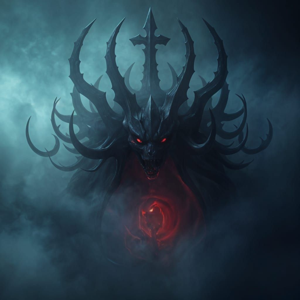 Abstract Concept of Fear Realized by AI