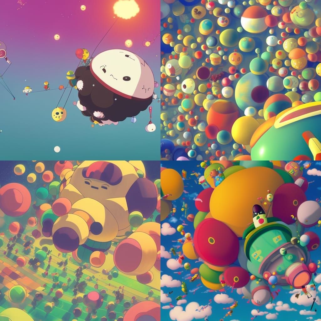 Katamari Damacy in Studio Ghibli Anime Style