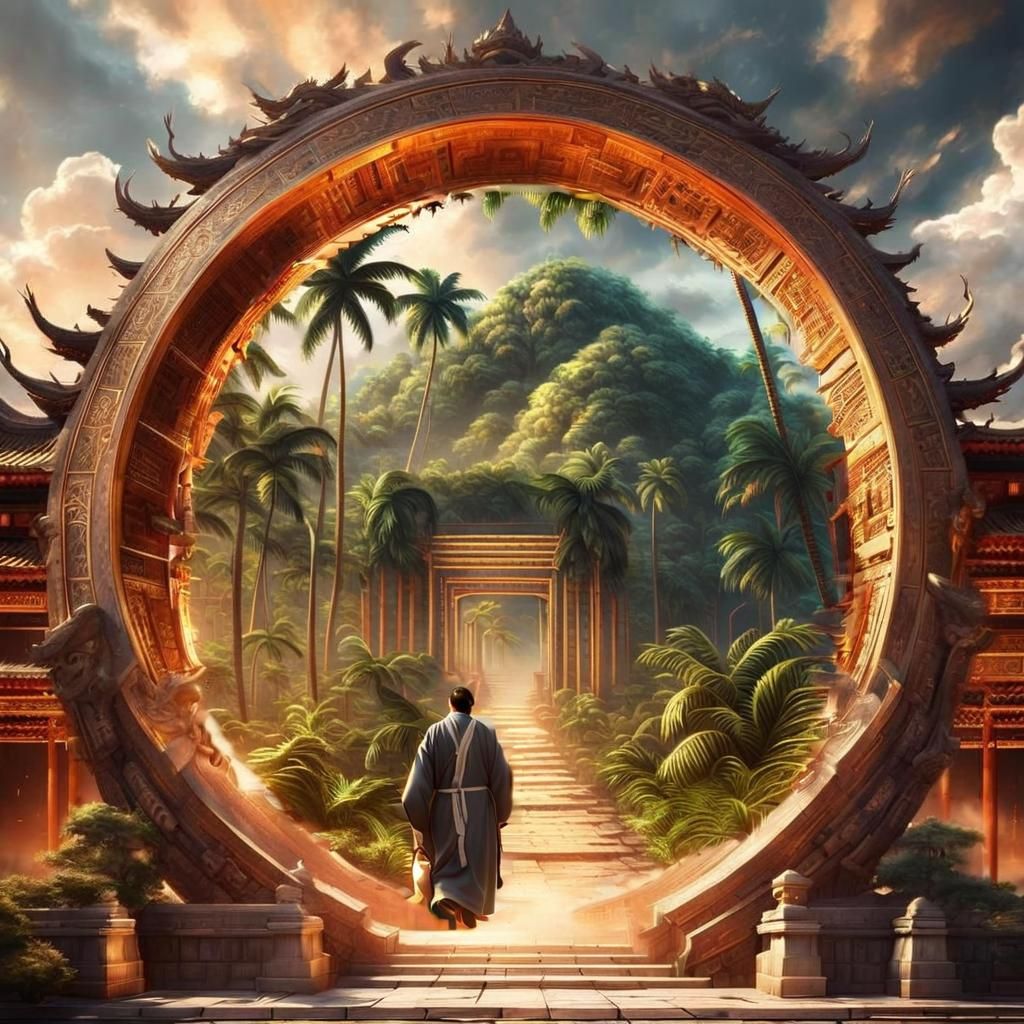 Chinese Scholar's Mountain Journey: Digital Matte Painting