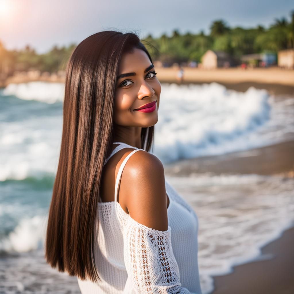 Colombian Woman Portrait in Natural Lighting