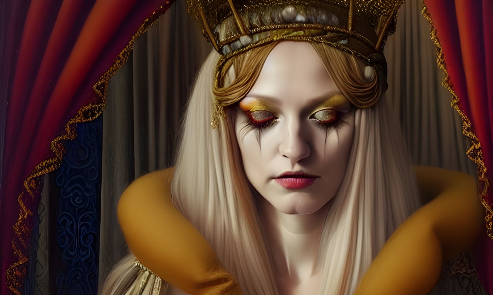 Beautiful Psychic Lady Telling Fortunes in Hyperrealism