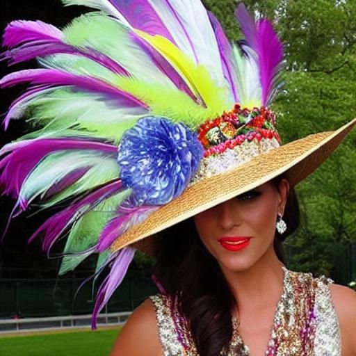Extravagant Feathered Hat for Kentucky Derby