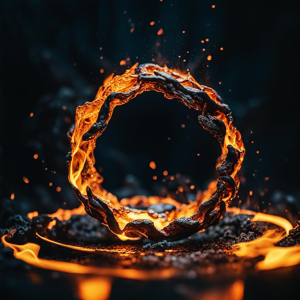 Surreal Ring of Fire in Macro Shot