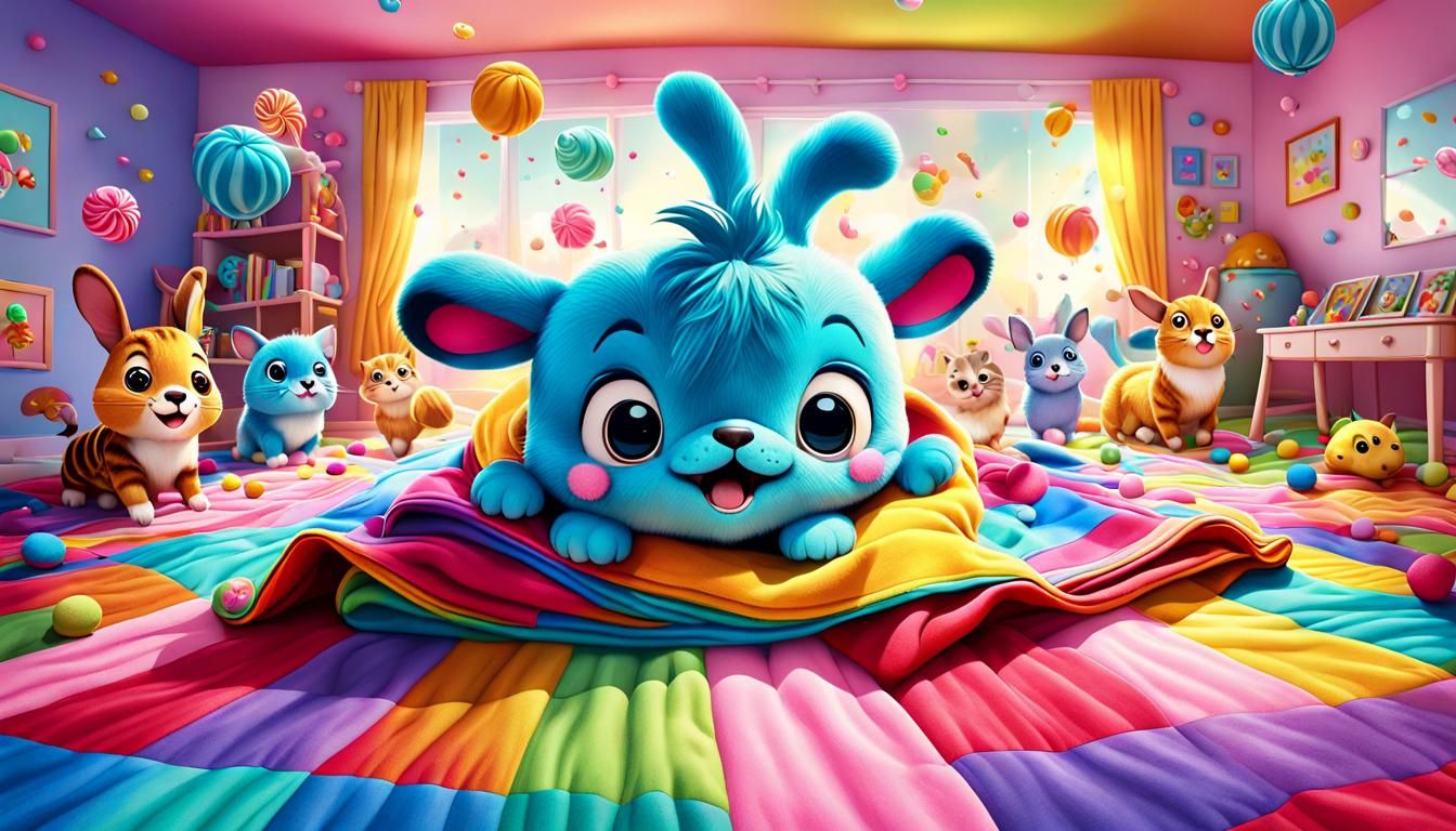 Cute Animal Pets in Candyland Art Style