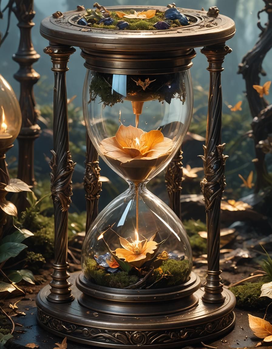 Hourglass Fairy: Hyperrealist CGI Art