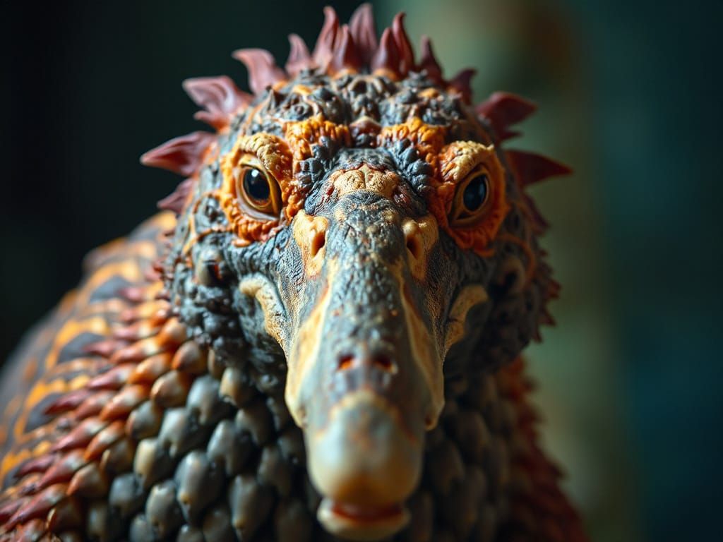 Hyperrealistic Portrait of a Terrifying Prehistoric Platypus