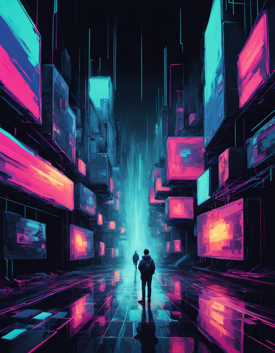 Glitchcore Thief Unravels Museum Reality in Vibrant Pixelate...