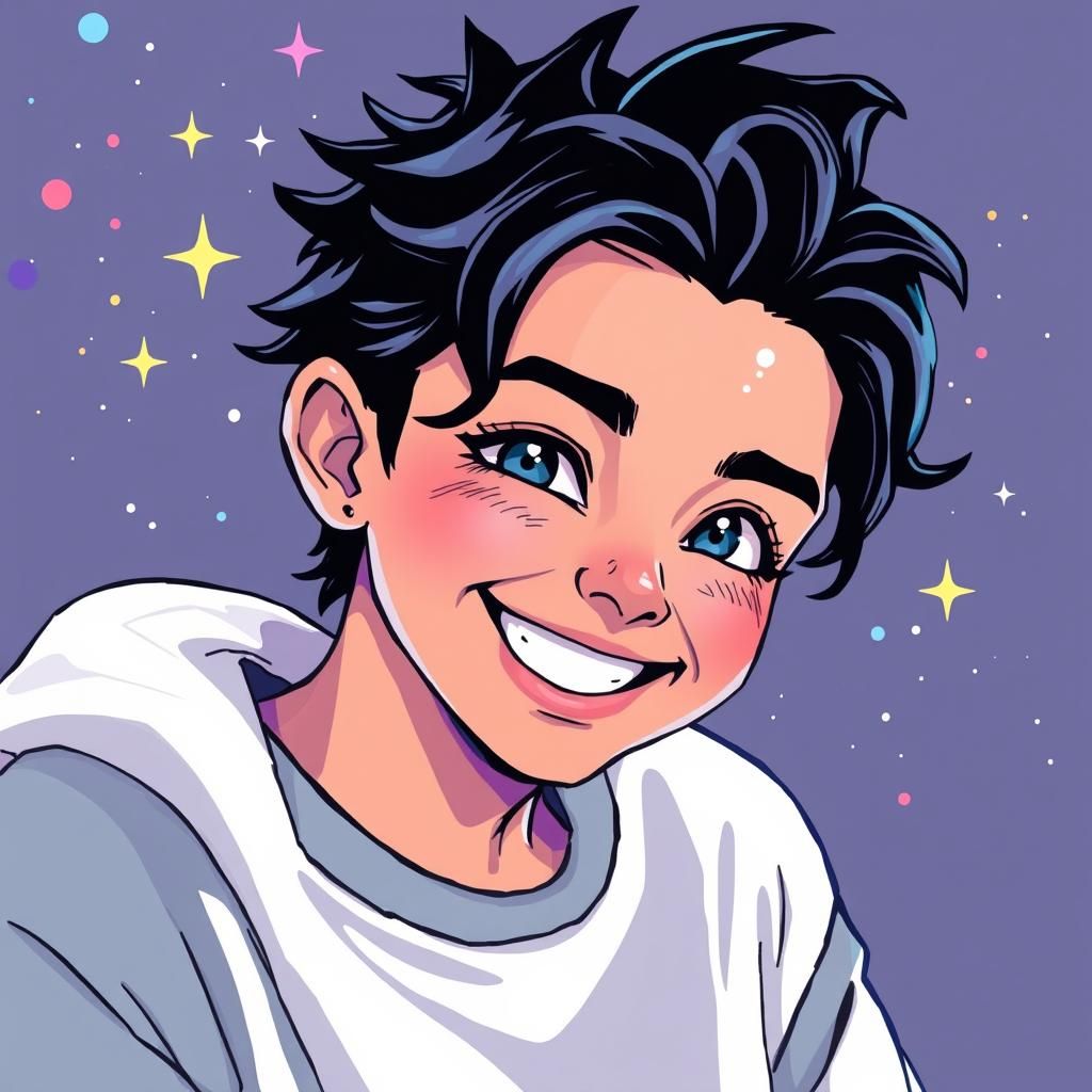 Maximalist Abstract Constellation with Glitch Art