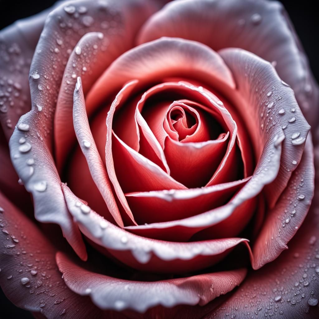 Hyperrealistic Close-up of a Rose Interior