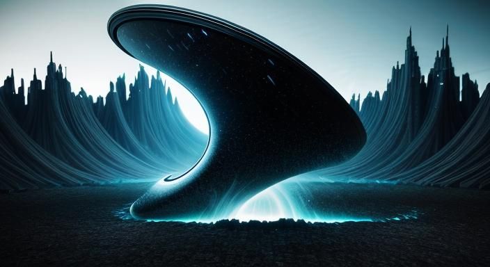 Abstract Sci-Fi Interface in Dark Photography