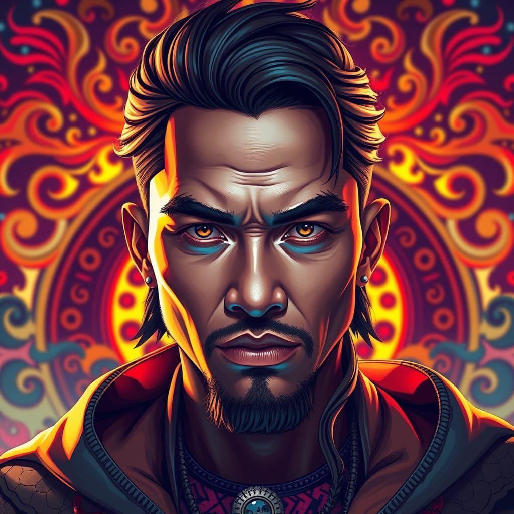 Dazzling Portrait in Hyper-Detailed Art Nouveau Style