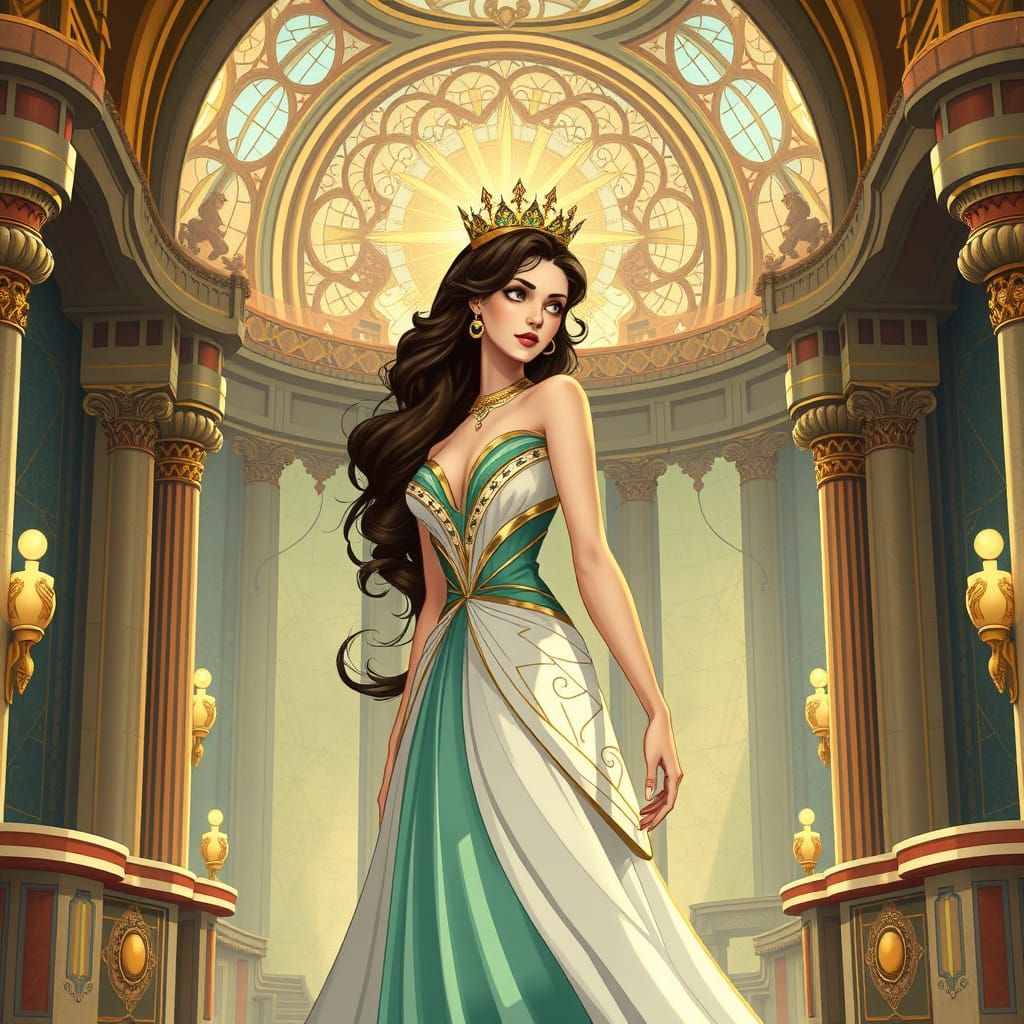Modern Princess in Luxurious Castle