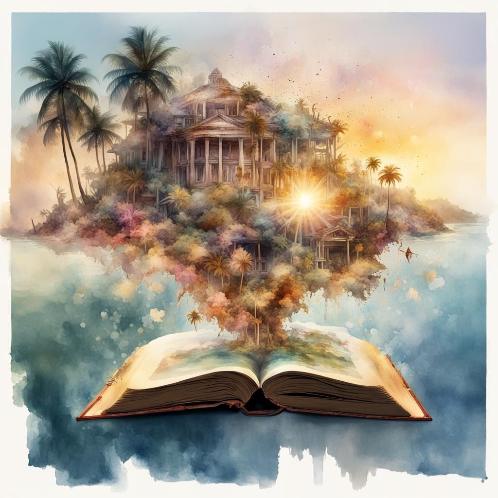 Watercolor Books Meet Tropical Island Paradise