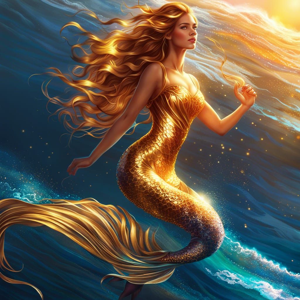 Golden mermaid
