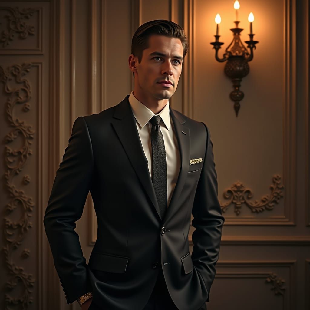 Poised Gentlemen in a Magical Fantasy Setting