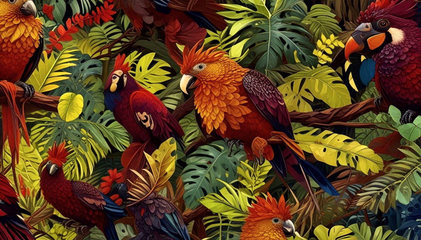 Amazon: World's Center in Mixed Media Painting