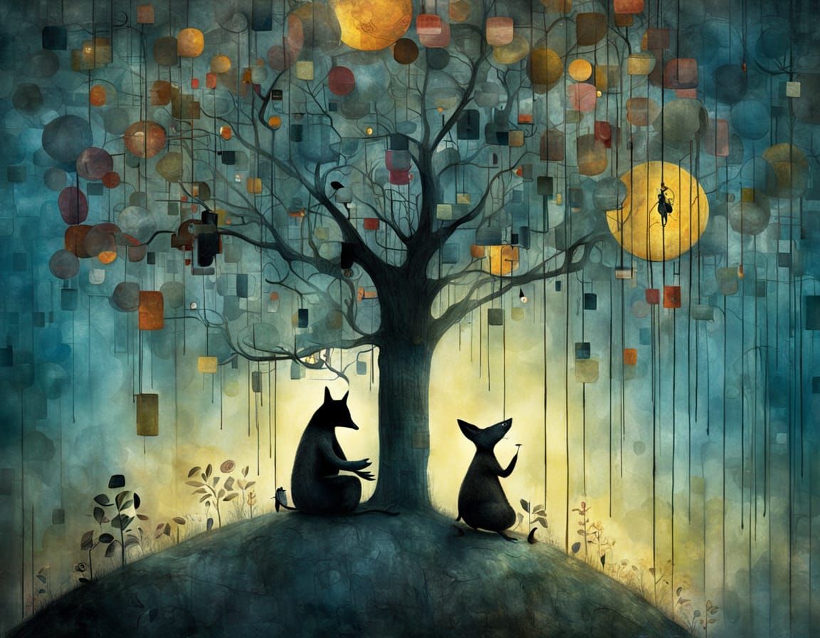 Surreal Fantasy Creatures in Bold Artistic Style