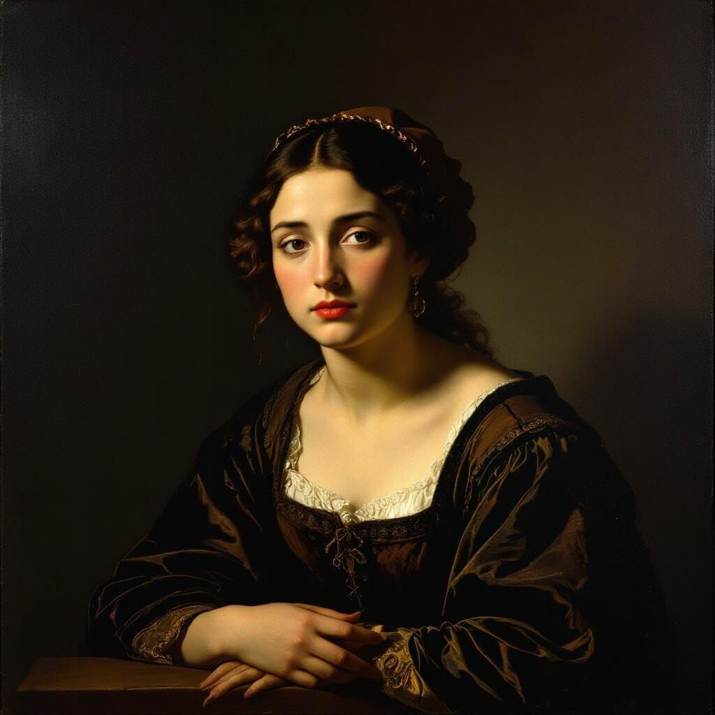 Woman Pondering Unanswered Question in Dramatic Light