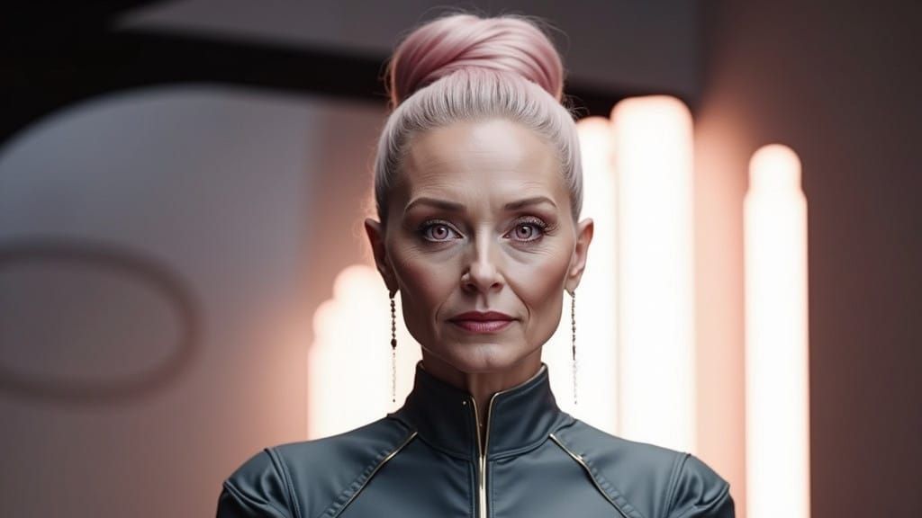 Ethereal Grandmother Radiates Futuristic Elegance